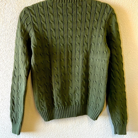 RALPH LAUREN women’s olive green 100% cotton crew neck sweater. Size M. - Picture 2 of 5